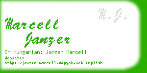 marcell janzer business card